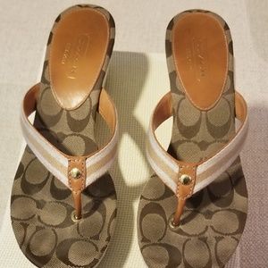 Coach Thong Sandals with wedge heel